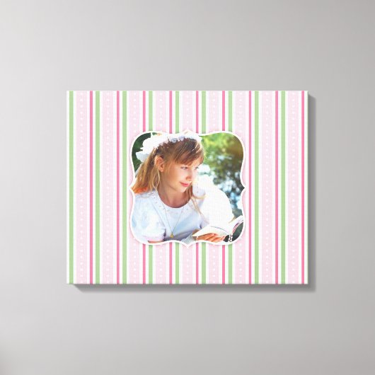 Baby Meisje Foto [20x16 Inches] Canvas Print (Voorkant)