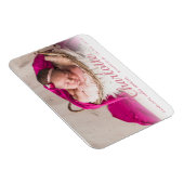 Baby Meisje Foto Geboorte Aankondiging Script Naam Magneet (Rechterzijde)