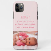 Baby meisje Foto met liefde Je bericht aan mama Case-Mate iPhone Case (Achterkant)