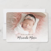 Baby Meisje Foto Minimalistische Aangepaste  (Voorkant)