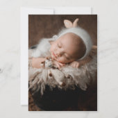 Baby meisje foto moderne geboorte aankondiging (Achterkant)