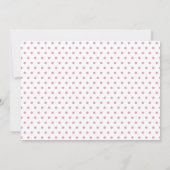 Baby Meisje Foto Roze Stippen Geboorteaankondiging Bedankkaart (Achterkant)