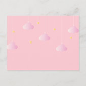 Baby Meisje Foto Roze Twinkle Twinkle Geboorte Aankondigingskaart (Achterkant)