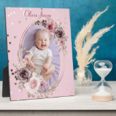 Baby Meisje Foto Schattige Elegant Modern Roze Fra Fotoplaat (Zijkant)