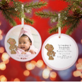 Baby Meisje Foto Teddy Beer Grootouder Ornament
