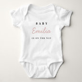 Baby meisje geboorte aankondiging bodysuit (Voorkant)