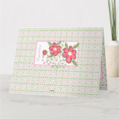 Baby meisje Gefeliciteerd Papieren Groet Kaart (Achterkant)