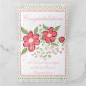 Baby meisje Gefeliciteerd Papieren Groet Kaart (Binnen)