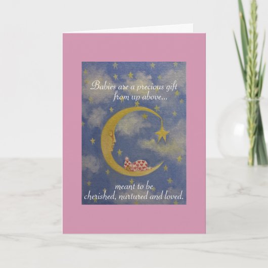 Baby Meisje / Gefeliciteerd wenskaart Kaart (Voorkant)