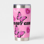Baby Meisje Geïsoleerde Drinkbeker (Achterkant)