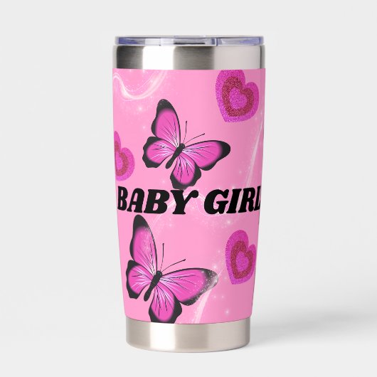 Baby Meisje Geïsoleerde Drinkbeker (Voorkant)