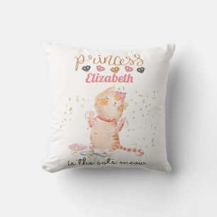 Baby Meisje Gifts 1e Verjaardag Douche Prinses Kat Kussen
