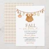 Baby Meisje Herfst in Liefde Pompoen Kleding Uitno Kaart (Voorkant / Achterkant)