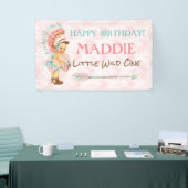 Baby meisje hoofdtooi Native American Pink Aqua Spandoek (Beurs)