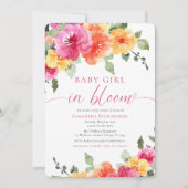 Baby meisje in Bloom kleurrijke lente zomer bloeme Kaart (Voorkant)