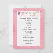 Baby meisje in paraplu douche kaart (Achterkant)