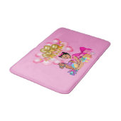 Baby Meisje in Roze Badmat (Gekanteld)
