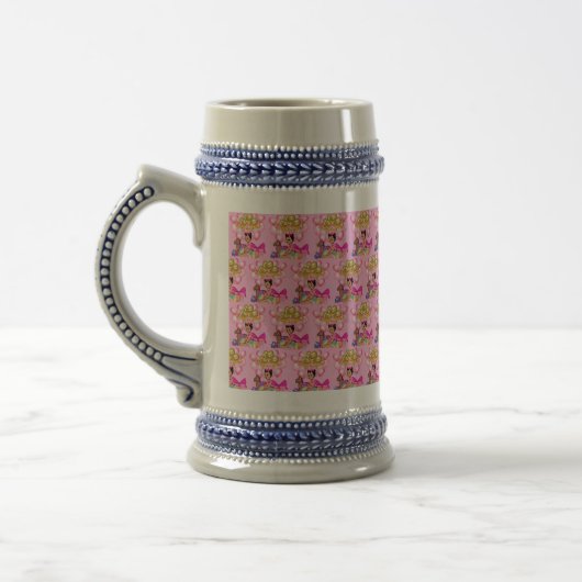 Baby Meisje in Roze Bierpul (Links)