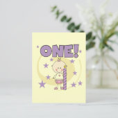 Baby Meisje is Een Verjaardag Tshirts en Gifts Briefkaart (Staand voorkant)