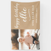 Baby Meisje Jongen Verjaardag Muur Decoratie Custo Spandoek (Verticaal)