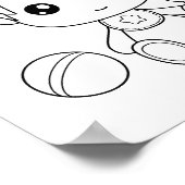 Baby meisje jumpsuit kleurplaat poster (Hoek)