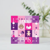 Baby meisje kaart (Staand voorkant)