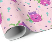 Baby Meisje Kawaii Octopus Cadeaupapier (Rol Hoek)