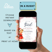  Baby Meisje Kerst Baby shower Kaart