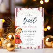  Baby Meisje Kerst Baby shower Kaart