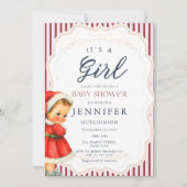  Baby Meisje Kerst Baby shower Kaart (Voorkant)