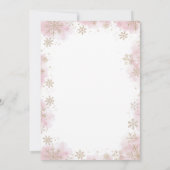 Baby Meisje Kersttrein Vakantie Baby shower Kaart (Achterkant)