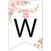 Baby meisje kleding baby shower Bunting Flags Vlaggetjes (Derde vlag)