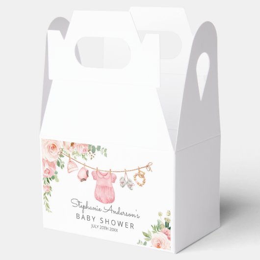 Baby Meisje Kleding Baby shower Favor Box Bedankdoosjes (Geopend)