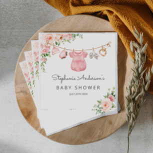 Baby Meisje Kleding Baby shower Gepersonaliseerde Servet