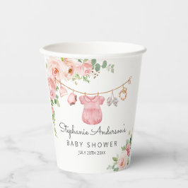 Baby Meisje Kleding Baby shower Papier Cups Papieren Bekers