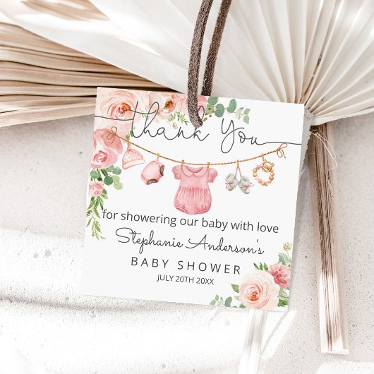 Baby Meisje Kleding Baby shower Vierkant Favor Lab Vierkante Sticker