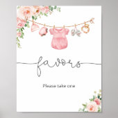 Baby meisje kleding gunsten teken poster (Voorkant)