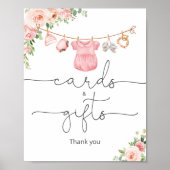 Baby meisje kleding Kaarten en geschenken teken Poster (Voorkant)