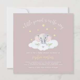 Baby Meisje Kleine Pinda Baby shower Invitation