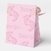 Baby Meisje Kleine Voeten Voetafdruk Douche Party  Bedankdoosjes (Achterkant)
