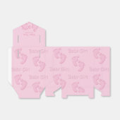 Baby Meisje Kleine Voeten Voetafdruk Douche Party  Bedankdoosjes (Uitgevouwen)