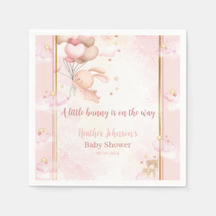Baby Meisje Konijn Baby Shower Servet