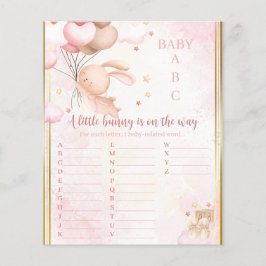 Baby Meisje Konijn Baby Shower Spel