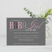 Baby meisje | Koolstof Kaart (Staand voorkant)