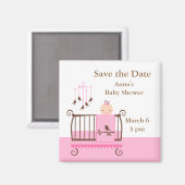 Baby Meisje Kwekerij Magneet (Voorkant / Achterkant)