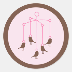 Baby Meisje Kwekerij Ronde Sticker