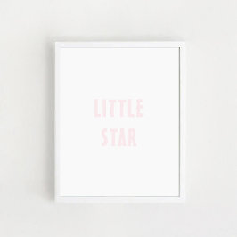 Baby Meisje Kwekerij Wall Art. Little Star Poster