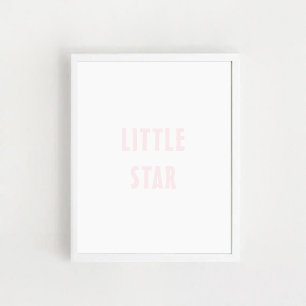 Baby Meisje Kwekerij Wall Art. Little Star Poster