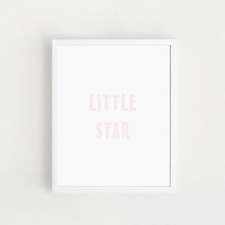 Baby Meisje Kwekerij Wall Art. Little Star Poster