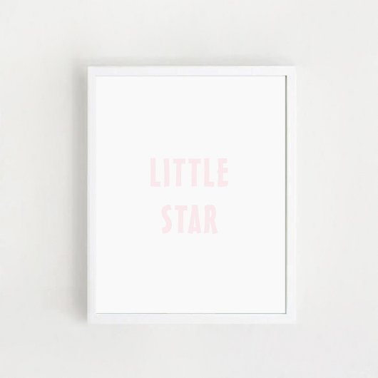 Baby Meisje Kwekerij Wall Art. Little Star Poster